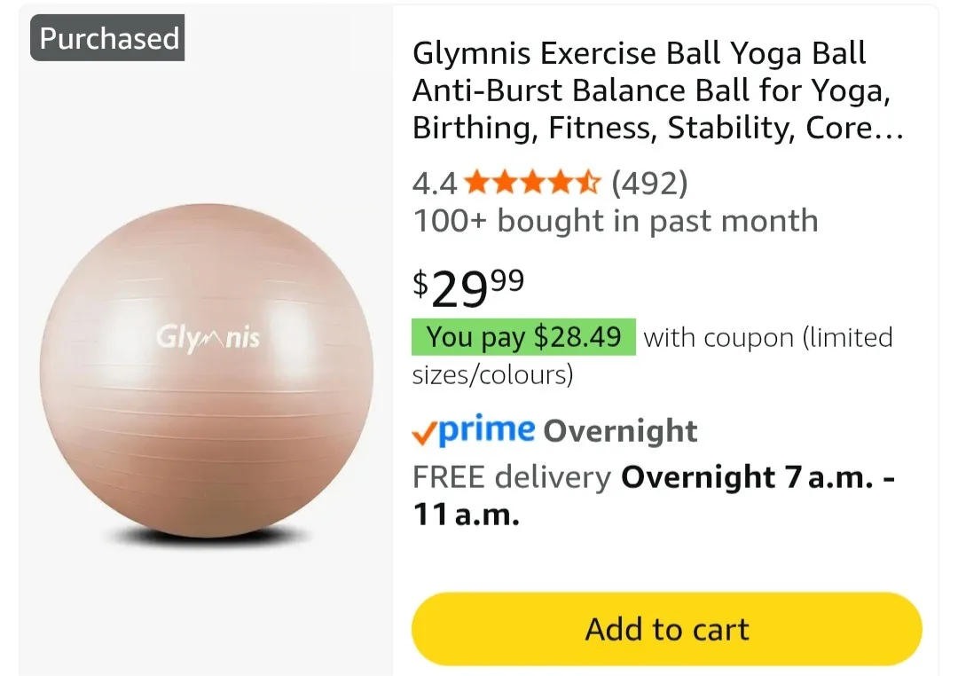 Glymnis Exercise/Yoga Ball with Pump thumbnail