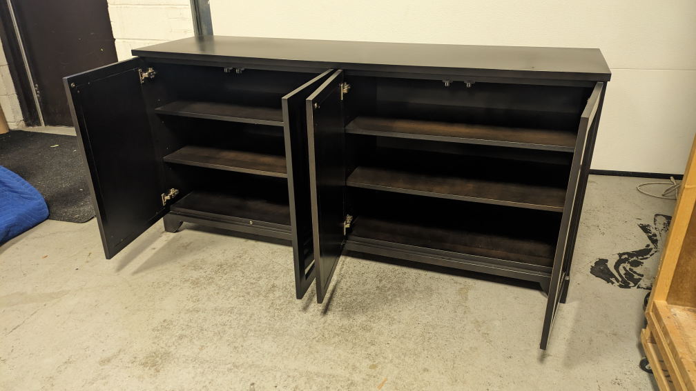 6' black buffet/credenza - photo 2