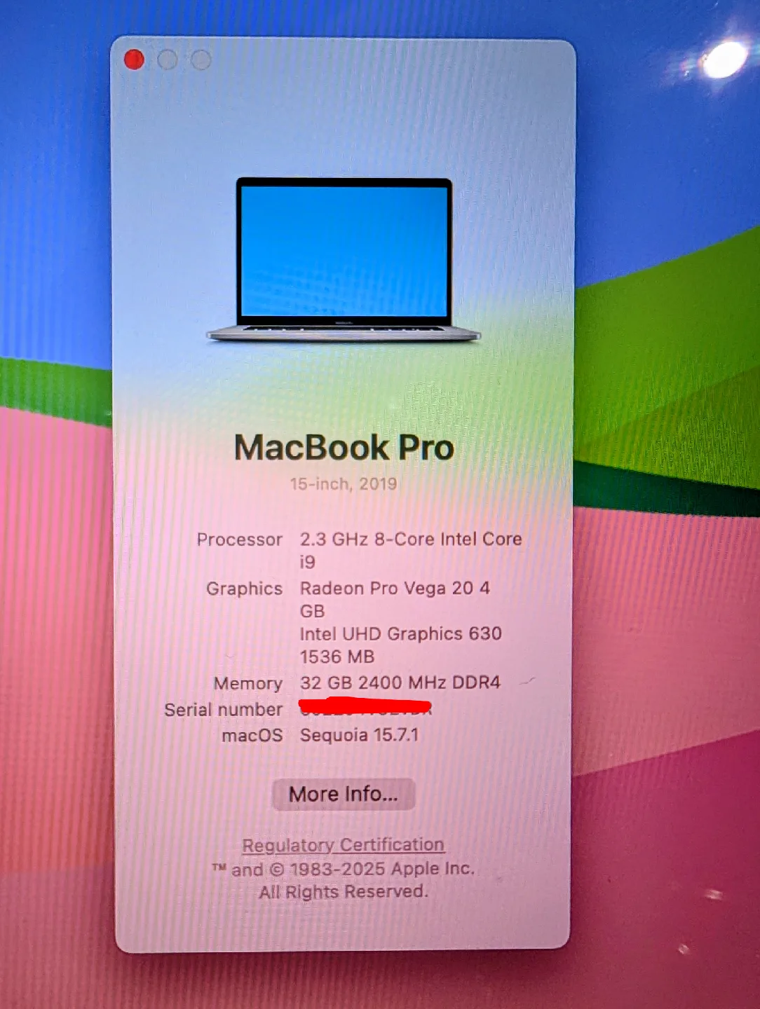 MacBook Pro 2019 15-inch Core i9 image indicator(2)