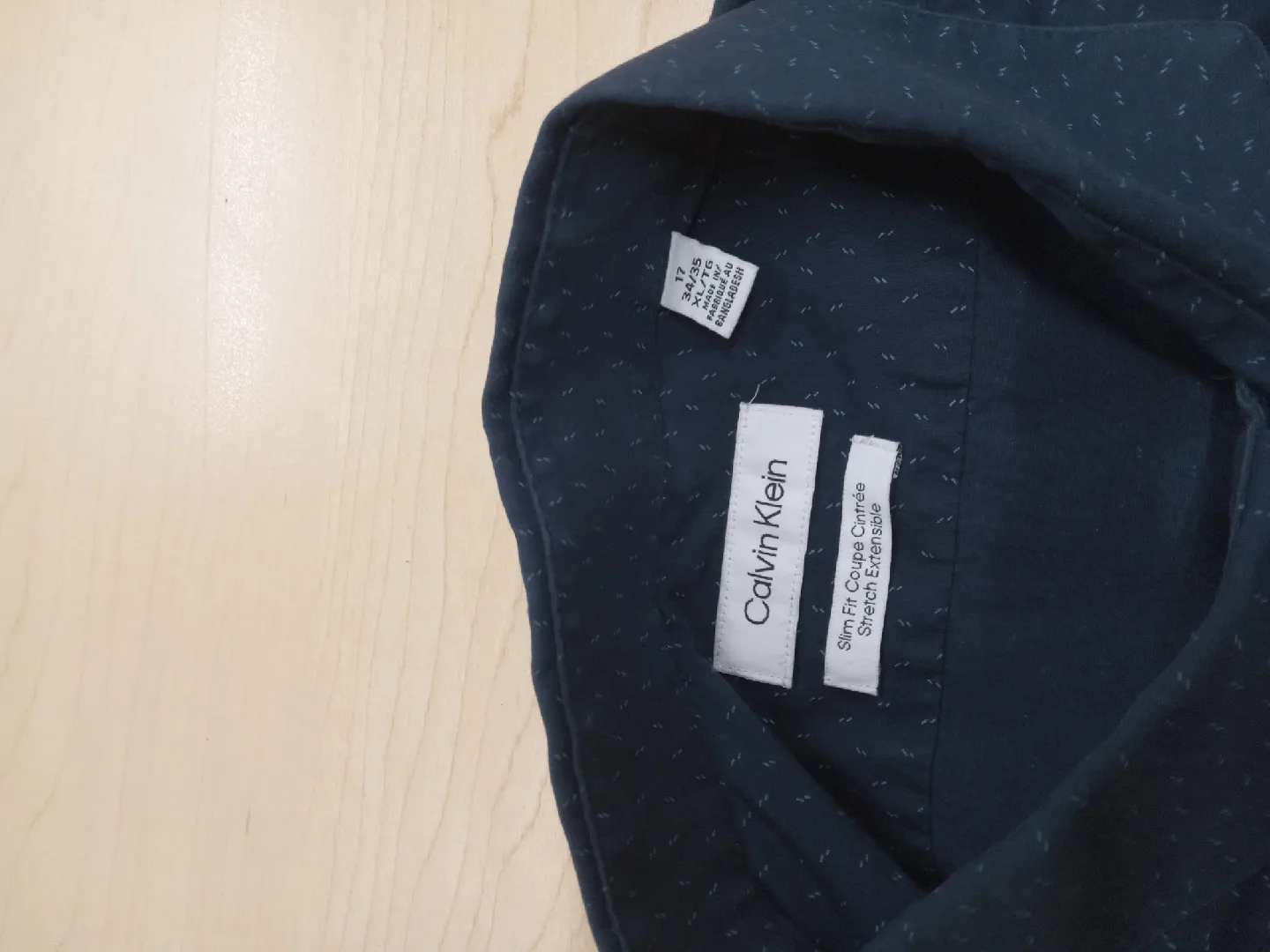 Calvin Klein Slim Fit Stretch Dress Shirt XL image indicator(4)