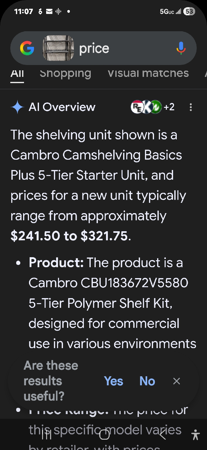 Cambro CBU183672V5580 5-Tier Polymer Shelf Kit - photo 2