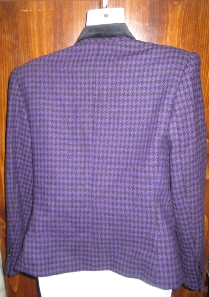 Size 12/13 Women's Purple Houndstooth Blazer 🥕 image indicator(2)
