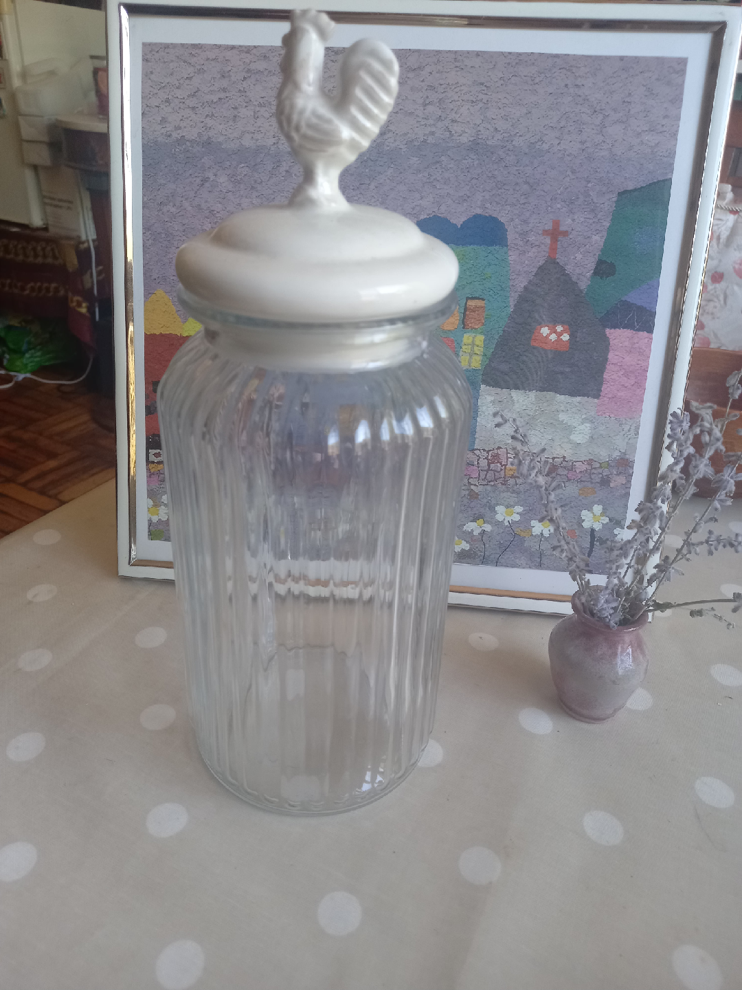 Glass Jar with Rooster Lid - photo 2