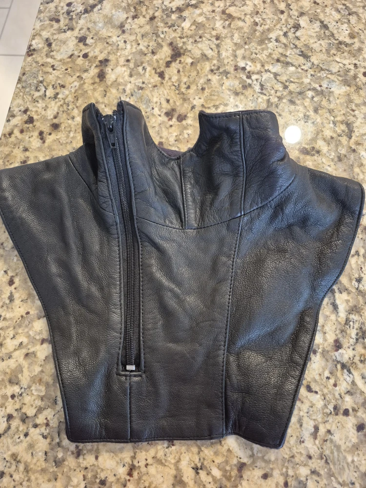 Leather Dickey Collar - Black