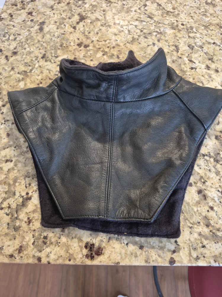 Leather Dickey Collar - Black - photo 2
