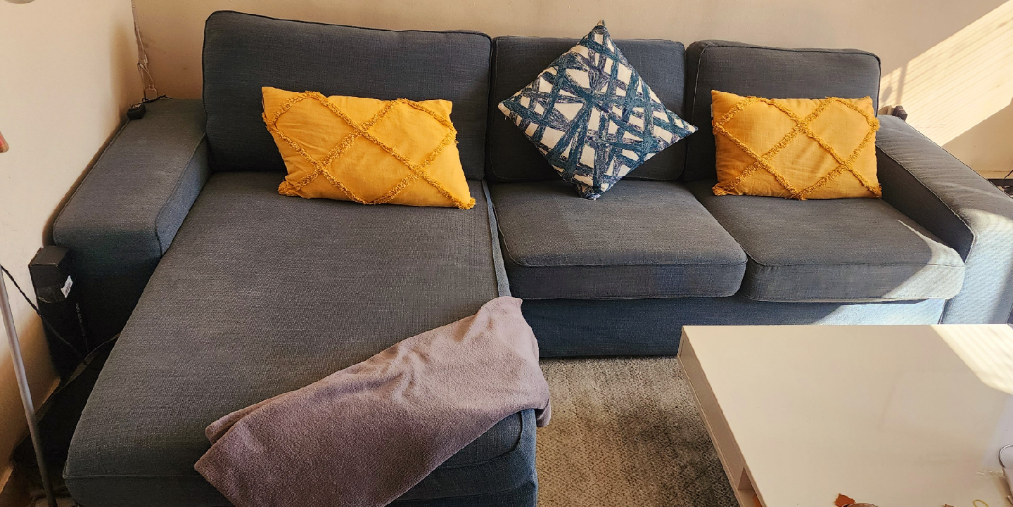 IKEA Kivik Blue-Grey Sectional Sofa - photo 4