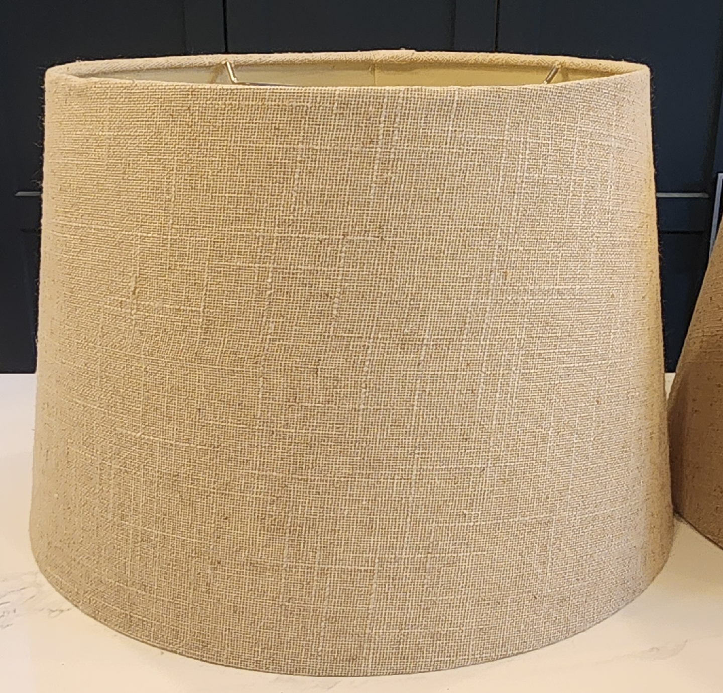 Pair of Beige Linen Lampshades - photo 2