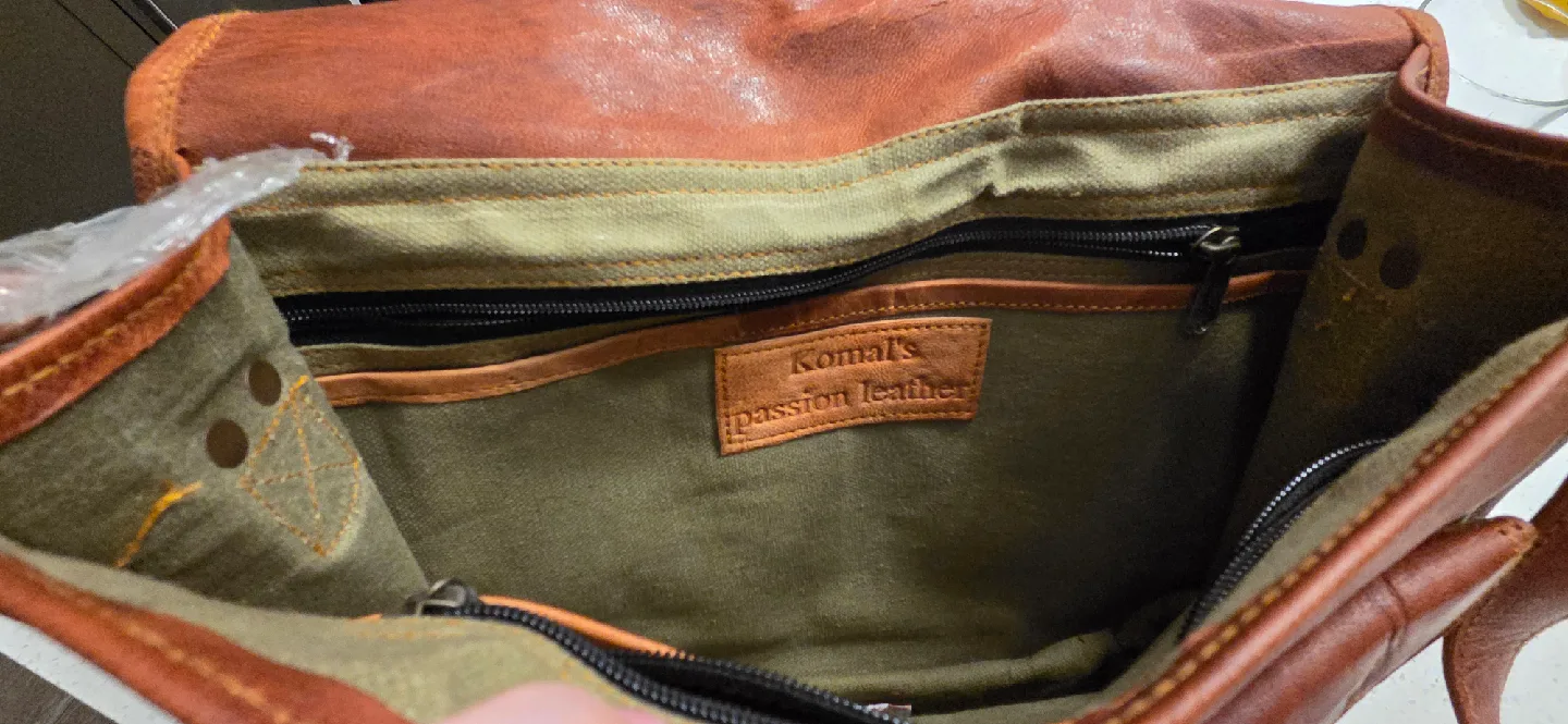 Komal's Passion Leather Brown Messenger Bag image indicator(5)