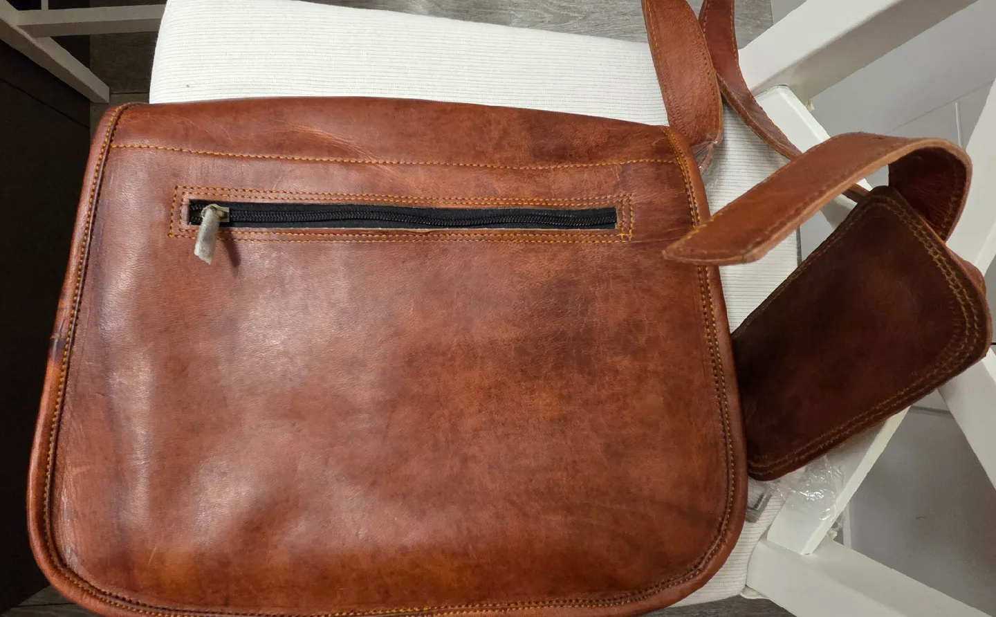 Komal's Passion Leather Brown Messenger Bag image indicator(6)