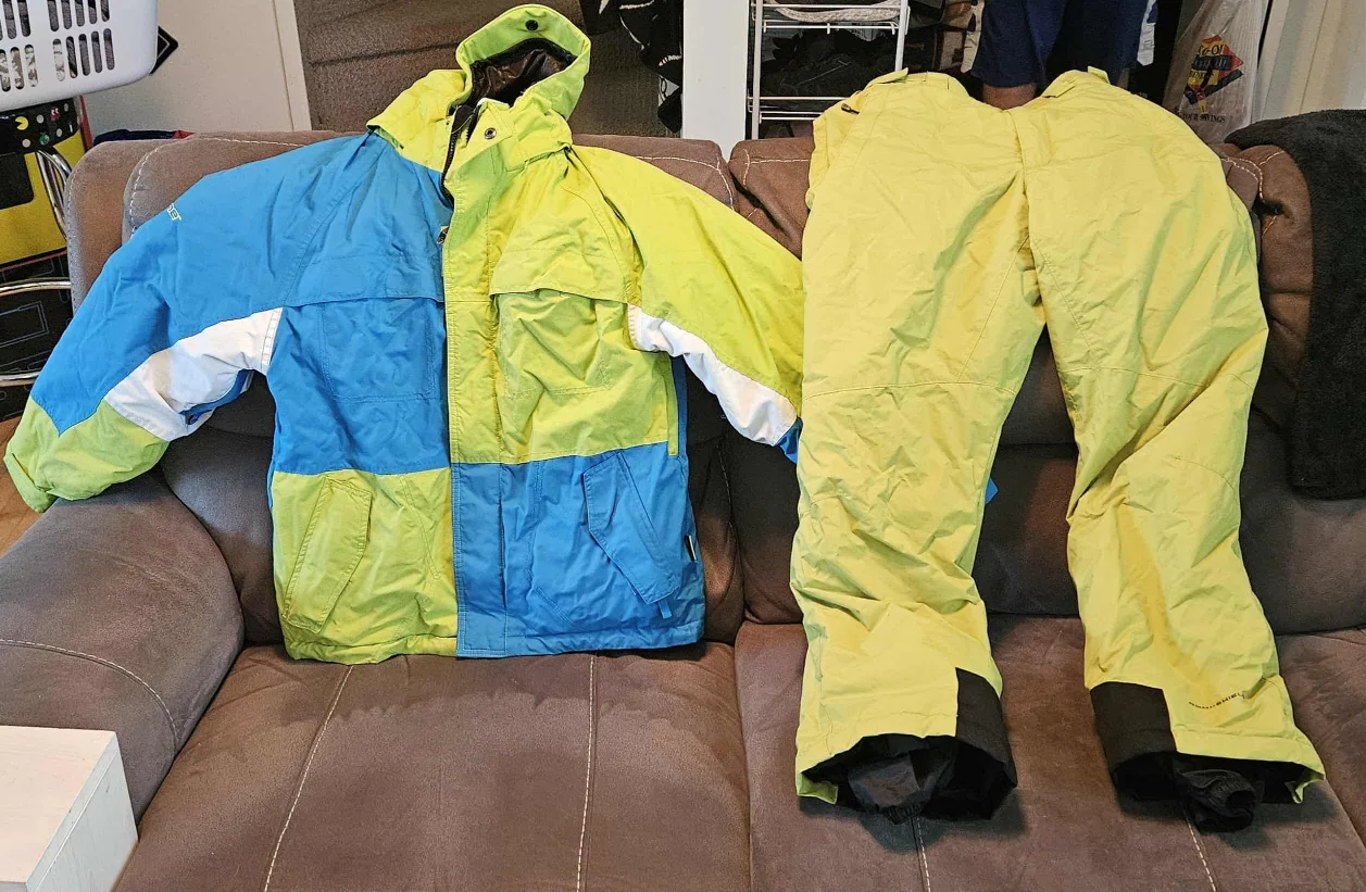 winter coat and snow pants