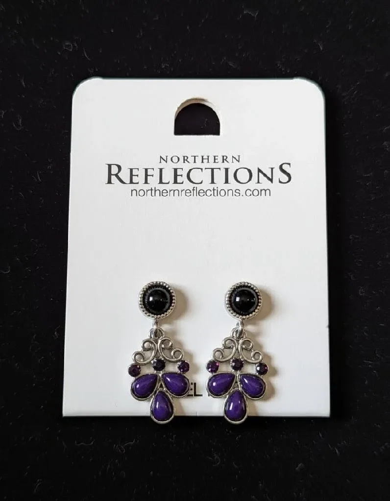 Spooky Chic!   Purple & Black Beaded Necklace Set image indicator(2)