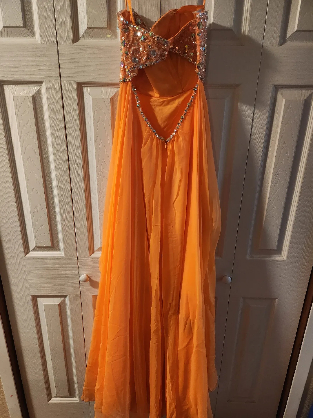 Orange Grad/Prom Dress Size 5/6 image indicator(3)