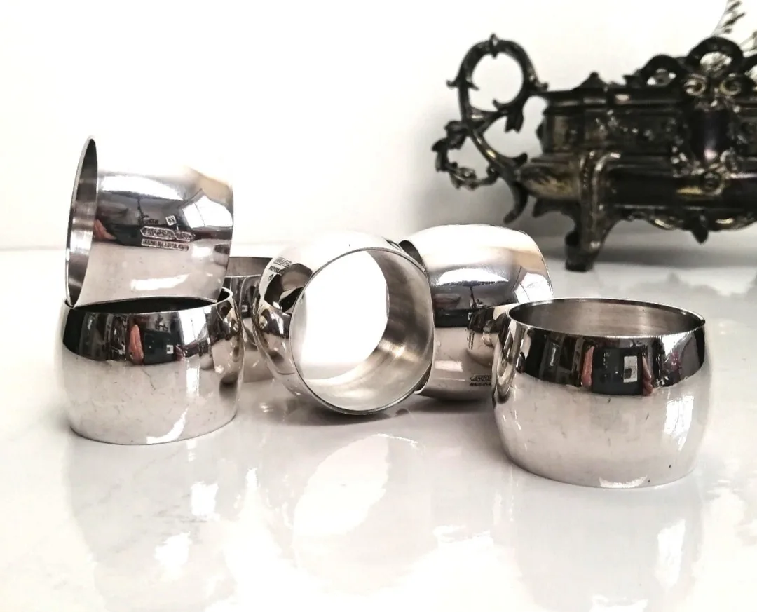 Angora Silver Plated Napkin Rings ~ EPGA ~ Made in England image indicator(5)