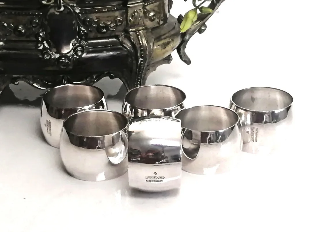 Angora Silver Plated Napkin Rings ~ EPGA ~ Made in England image indicator(7)