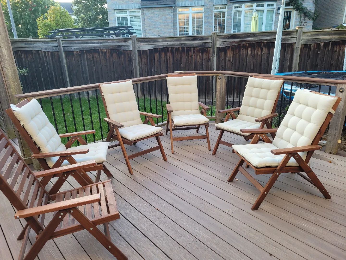 Outdoor Folding Chairs with Cushions - Set of 6 image indicator(5)