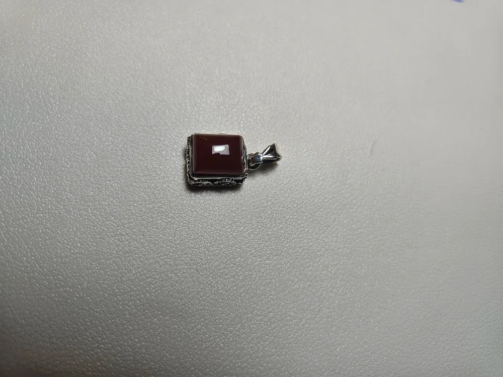 Red Stone Pendant pure silver image indicator(3)