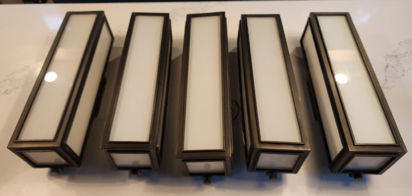 Set of 5 Wall Sconces