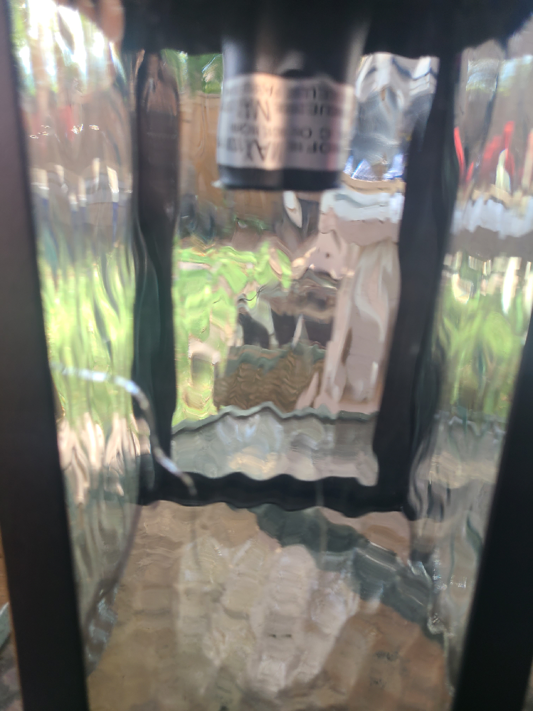 Outdoor Black Metal & Glass Lantern - photo 2