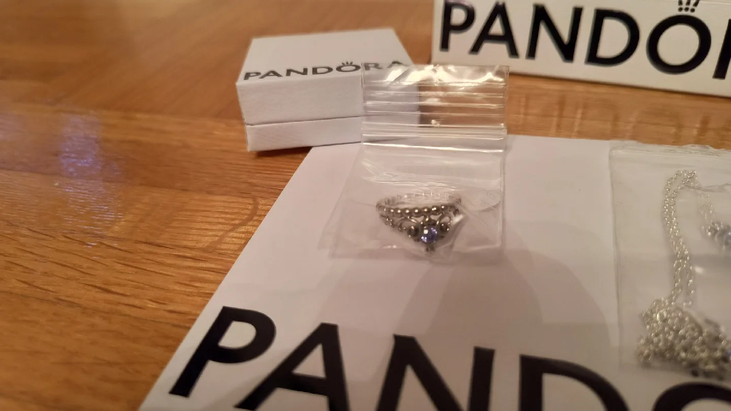 Pandora Disney Cinderella tiara ring & necklace NEW image indicator(2)