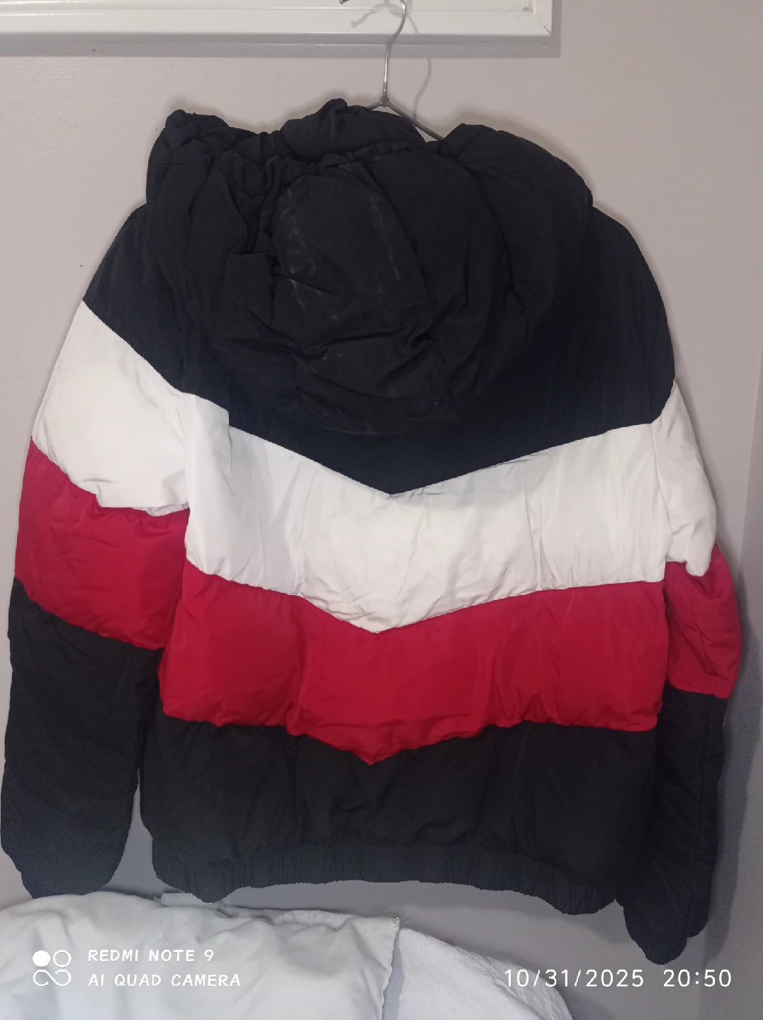 Garage Women's Puffer Jacket - Black, White, Red - photo 2