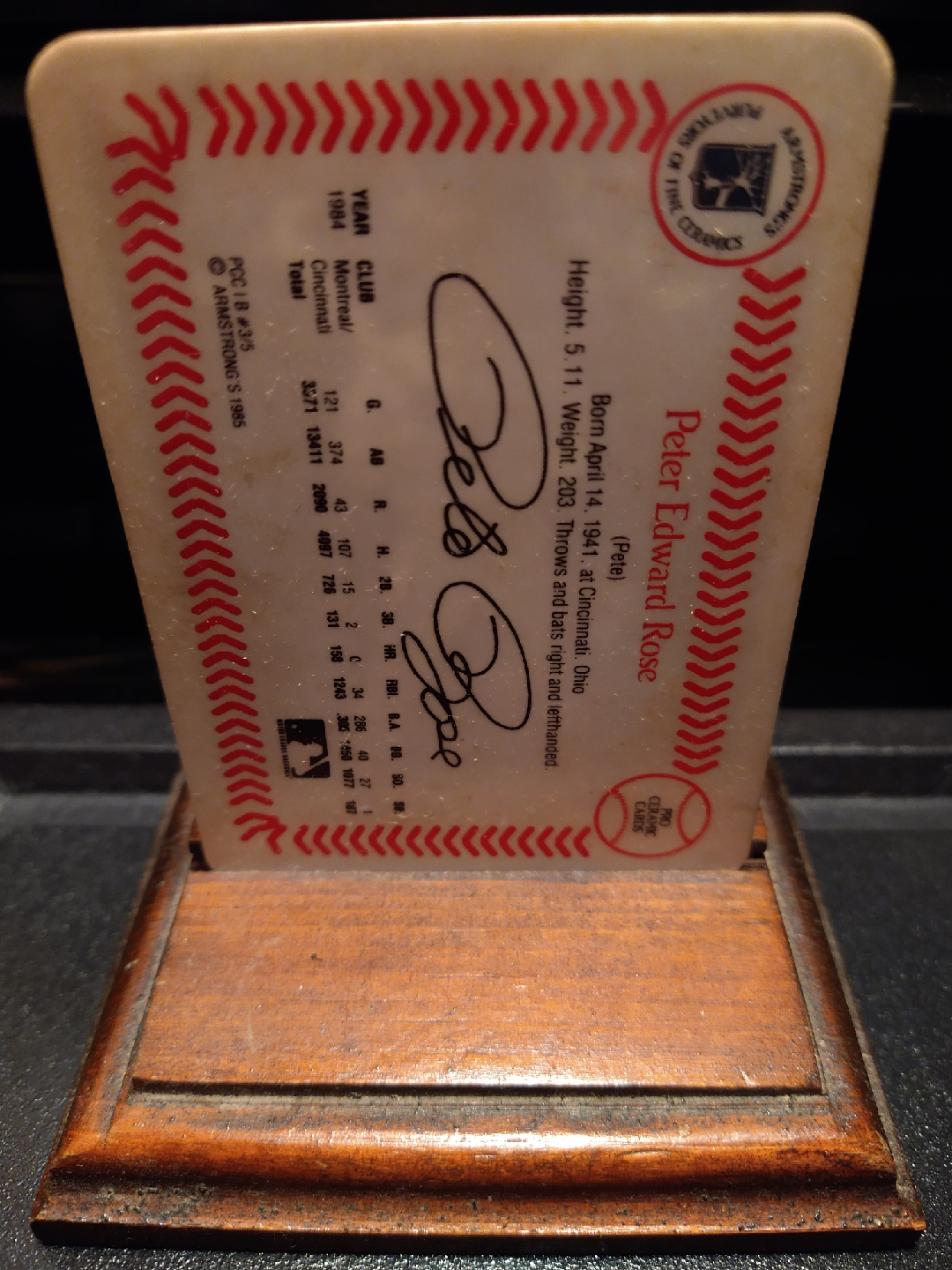 Pete Rose Baseball Card Stand - photo 2