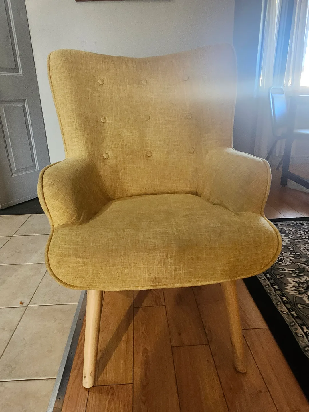 Yellow Wingback Accent Chair image indicator(3)