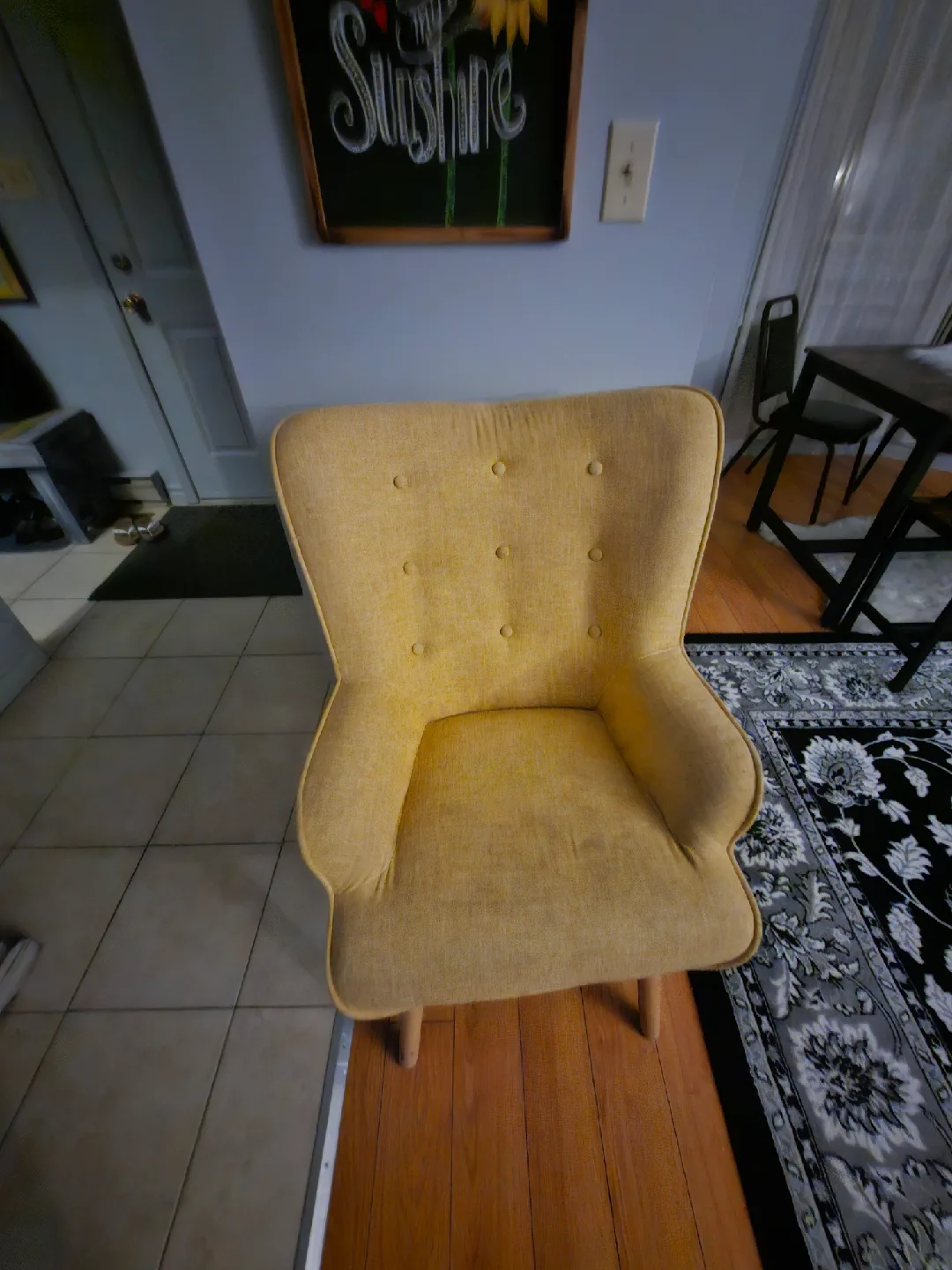 Yellow Wingback Accent Chair image indicator(4)
