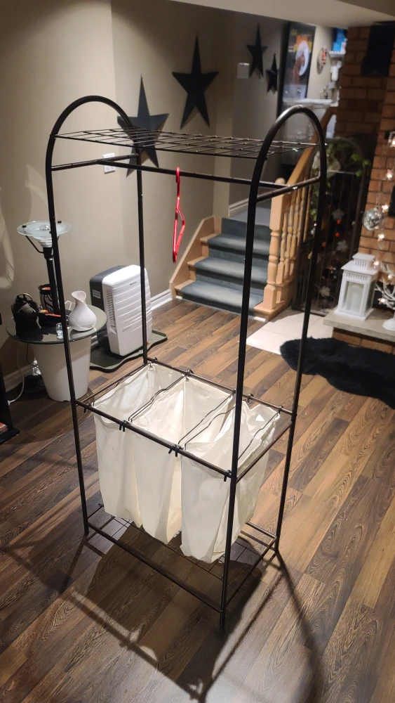 Laundry Sorter with Hanging Rack - photo 3