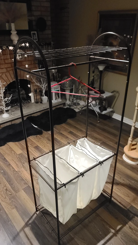 Laundry Sorter with Hanging Rack - photo 4