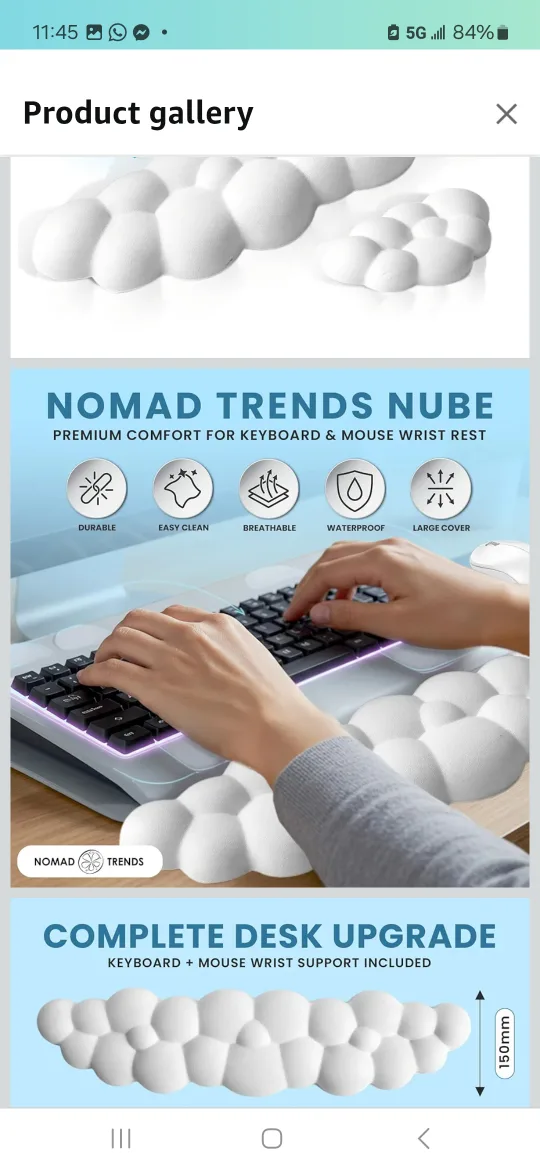 Nomad Trends Nube Keyboard & Mouse Wrist Rest image indicator(2)