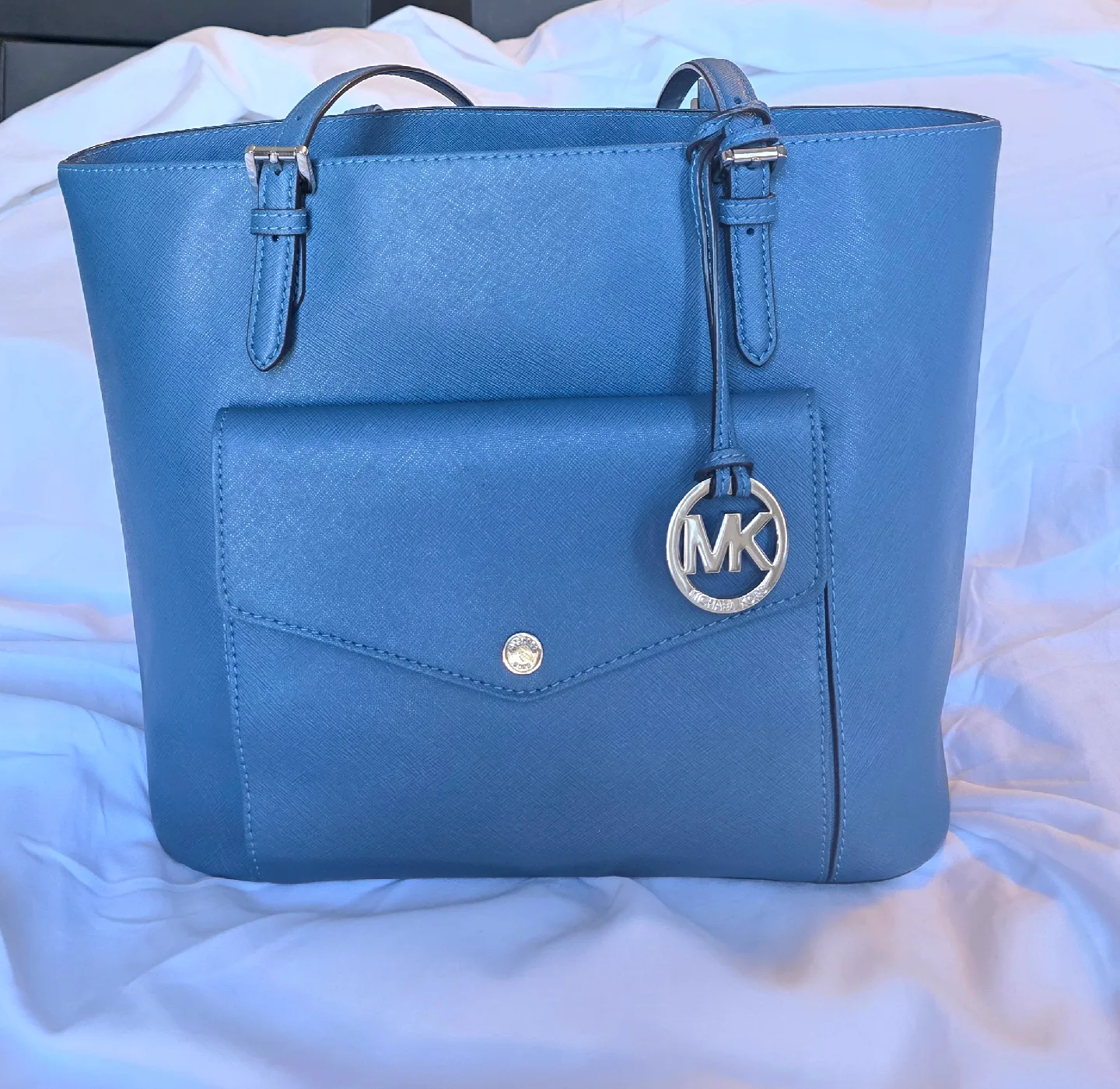 Michael Kors Blue Tote Bag thumbnail