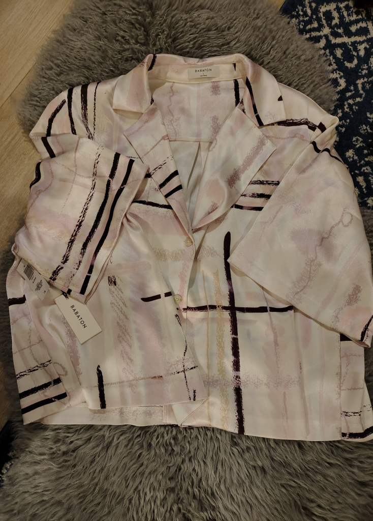 Babaton silky Shirt - Light Creme - Size L
