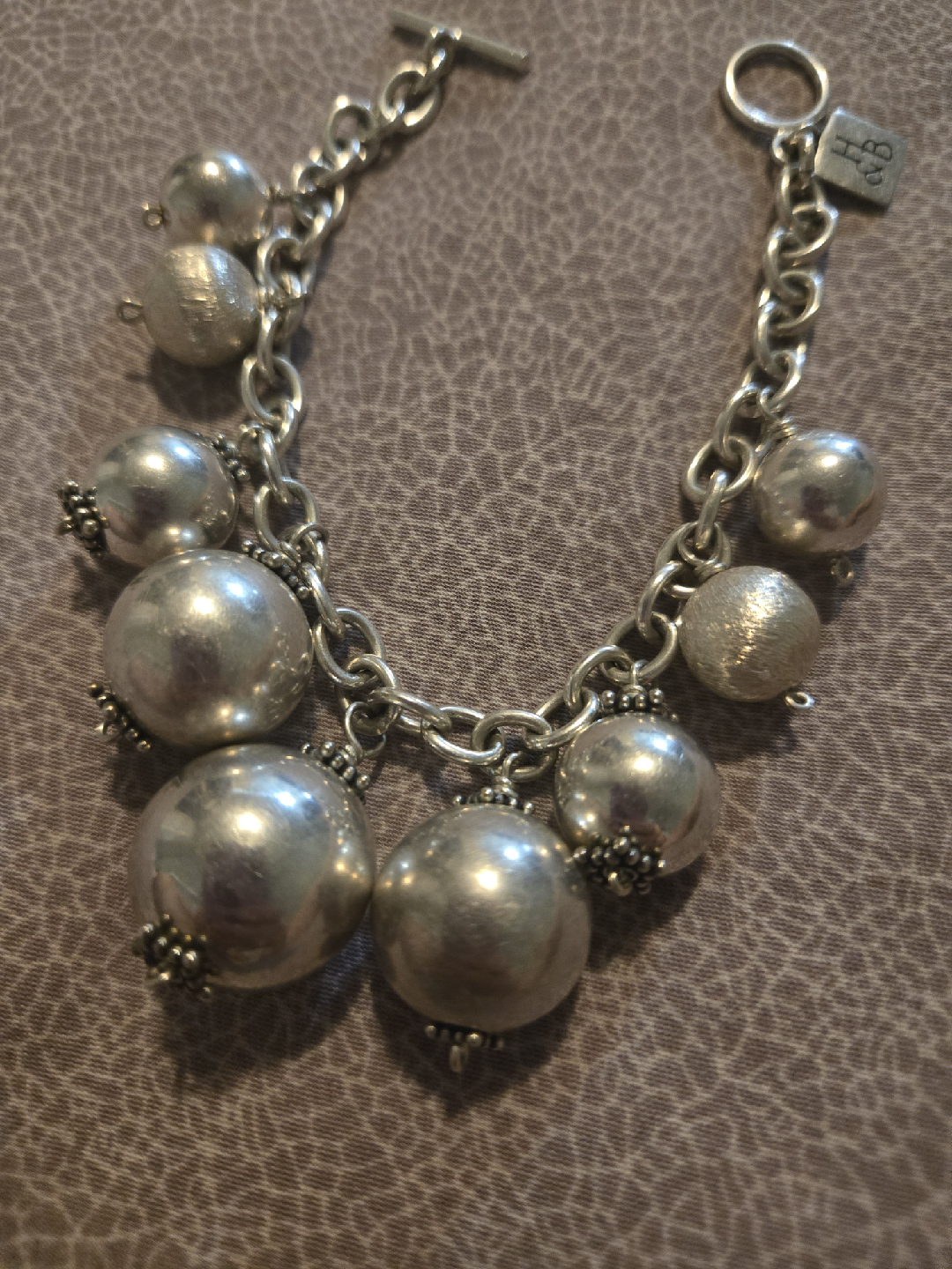 Heetesh & Bakhai Sterling Silver Ball Charm Bracelet - photo 3