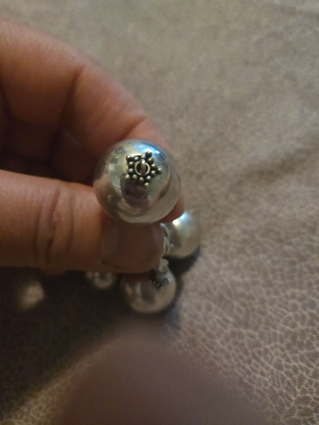 Heetesh & Bakhai Sterling Silver Ball Charm Bracelet image indicator(5)