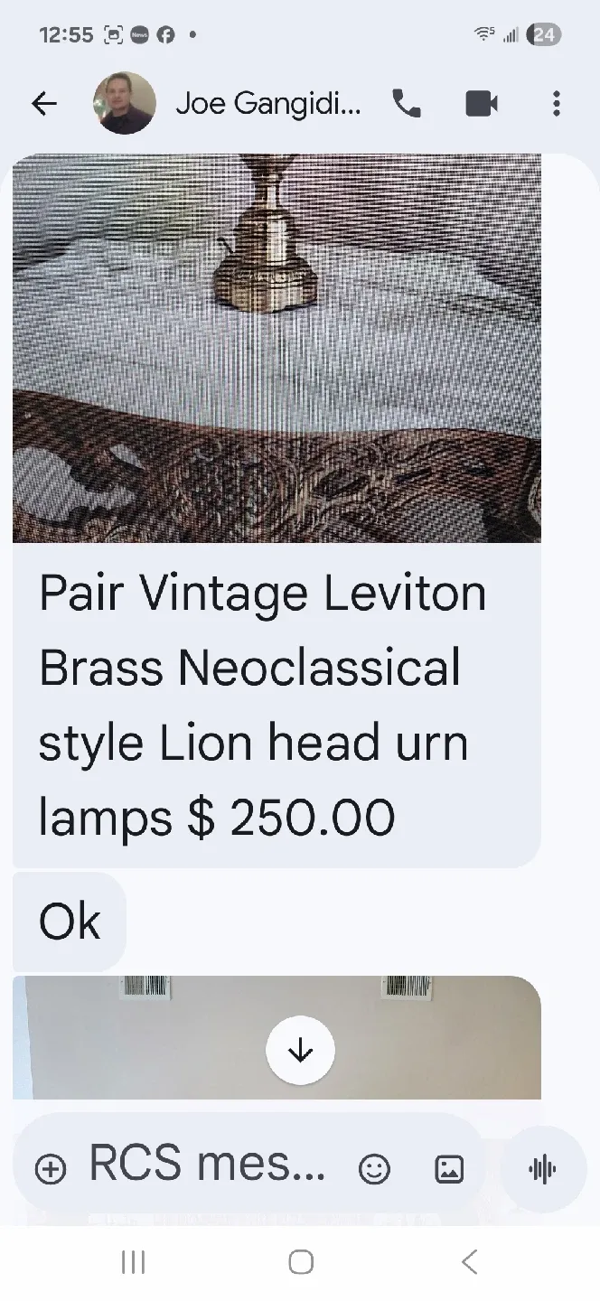 Vintage Leviton Brass Lion Head Urn Lamp image indicator(2)