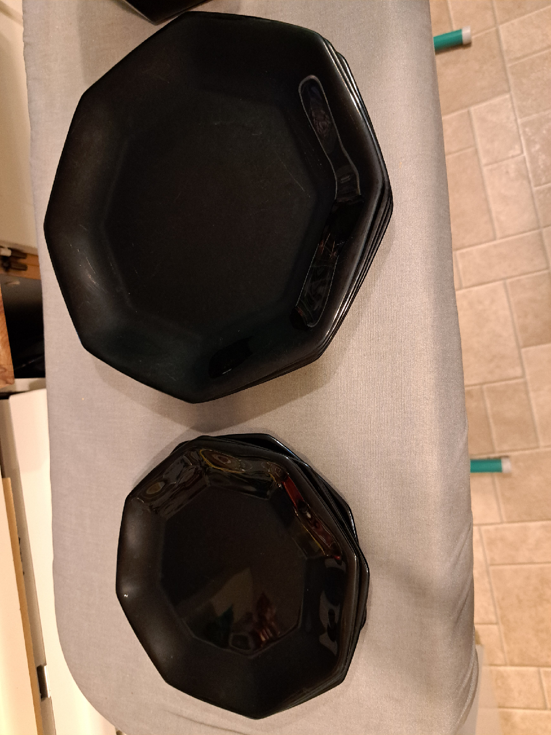 Black Octagon Dinnerware Set - photo 2