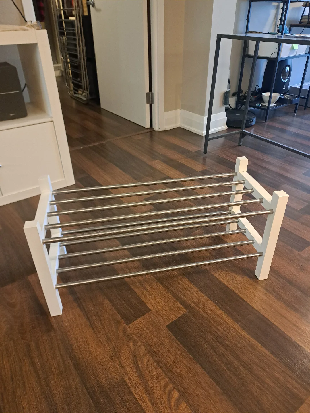 White and Silver Shoe Rack thumbnail