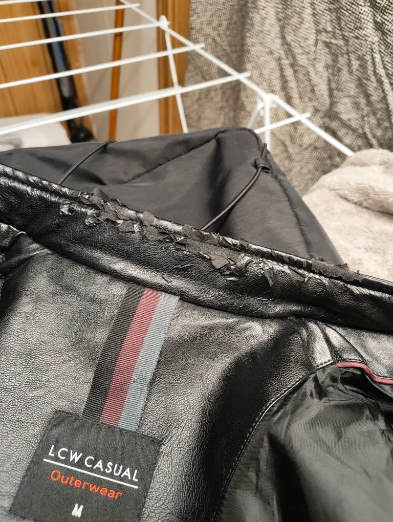 Casual Faux Leather Jacket - Size M image indicator(5)