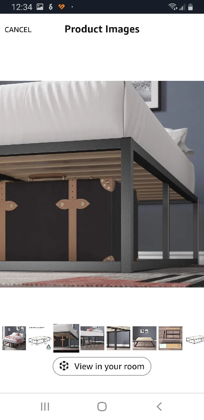 Metal Bed Frame Narrow  twin - 74x30×14 inches BNIB image indicator(4)