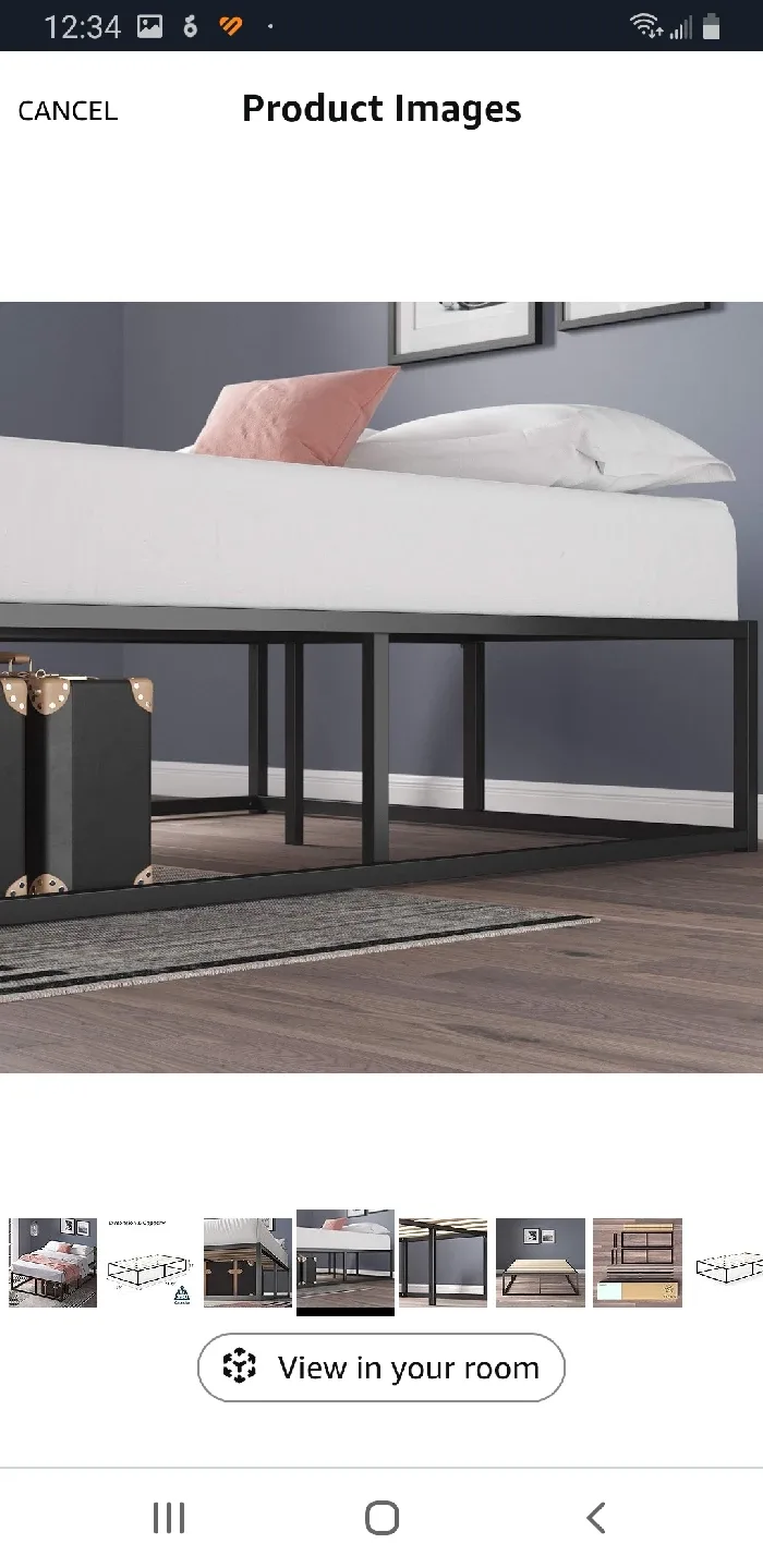 Metal Bed Frame Narrow  twin - 74x30×14 inches BNIB image indicator(5)