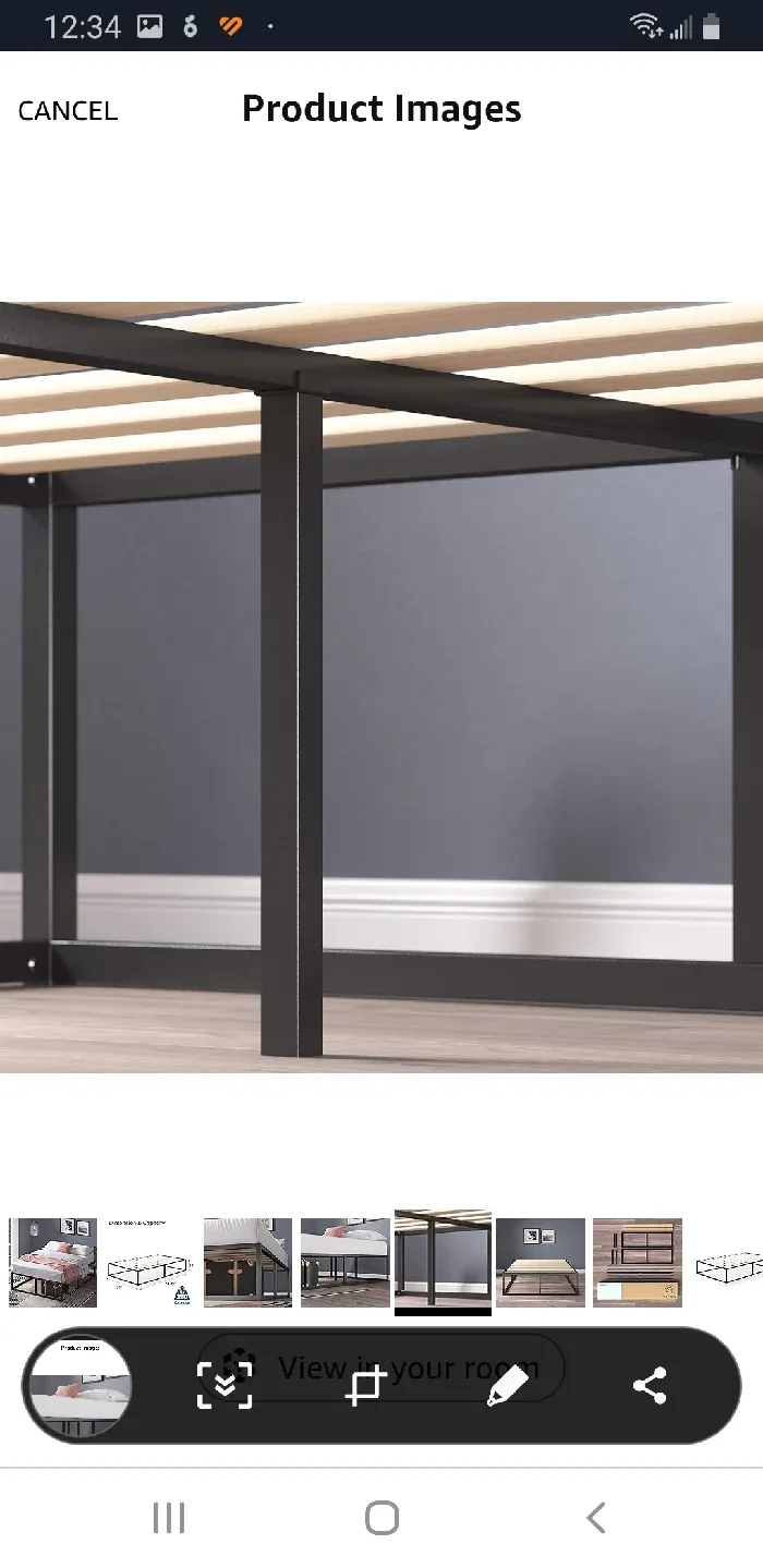 Metal Bed Frame Narrow  twin - 74x30×14 inches BNIB image indicator(6)