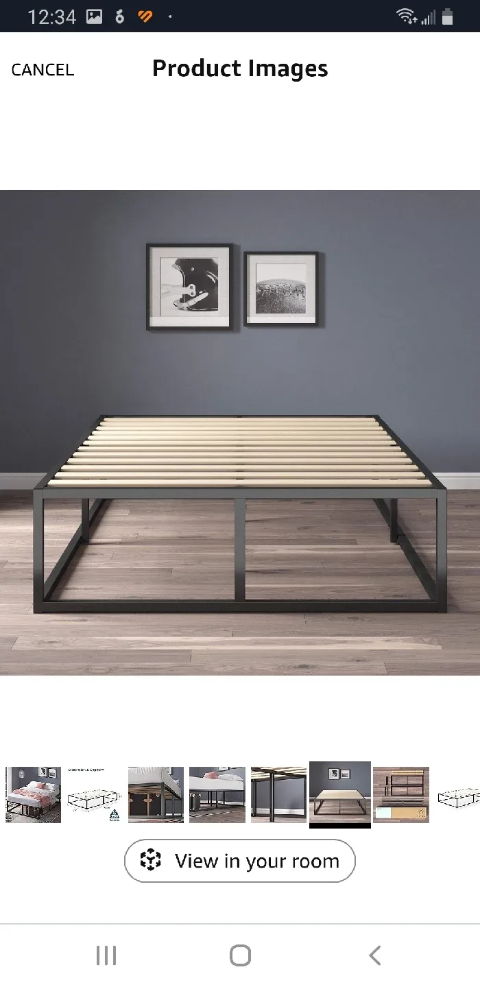 Metal Bed Frame Narrow  twin - 74x30×14 inches BNIB image indicator(7)