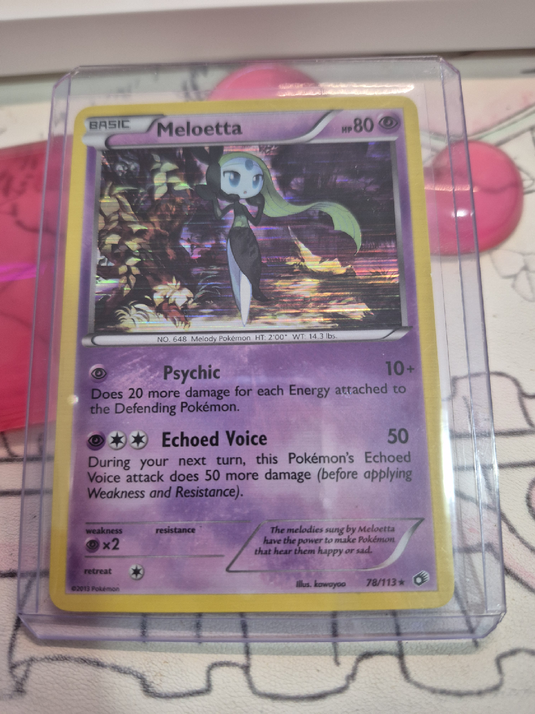 meloetta holo 78/113 pokemon card