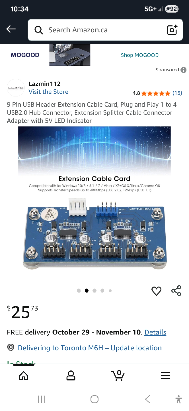 9pin ext cable card