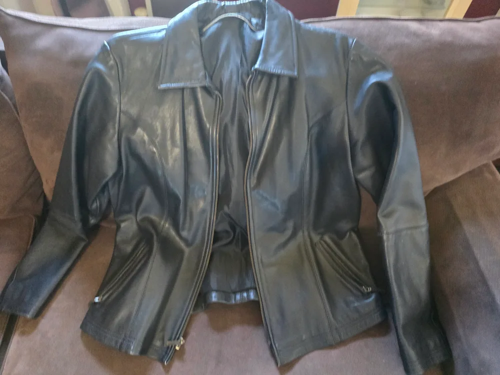 Black Real Leather Jacket image indicator(2)
