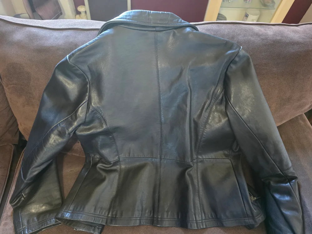 Black Real Leather Jacket image indicator(4)