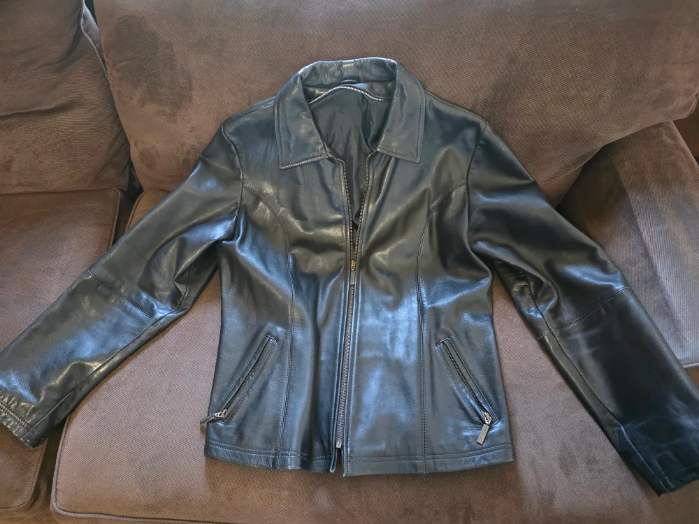 Black Real Leather Jacket image indicator(6)