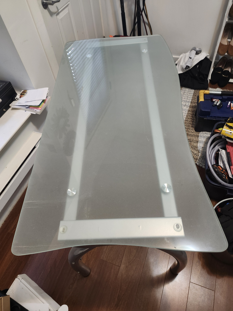 Glass Top office Table - 115×56 cm - photo 3