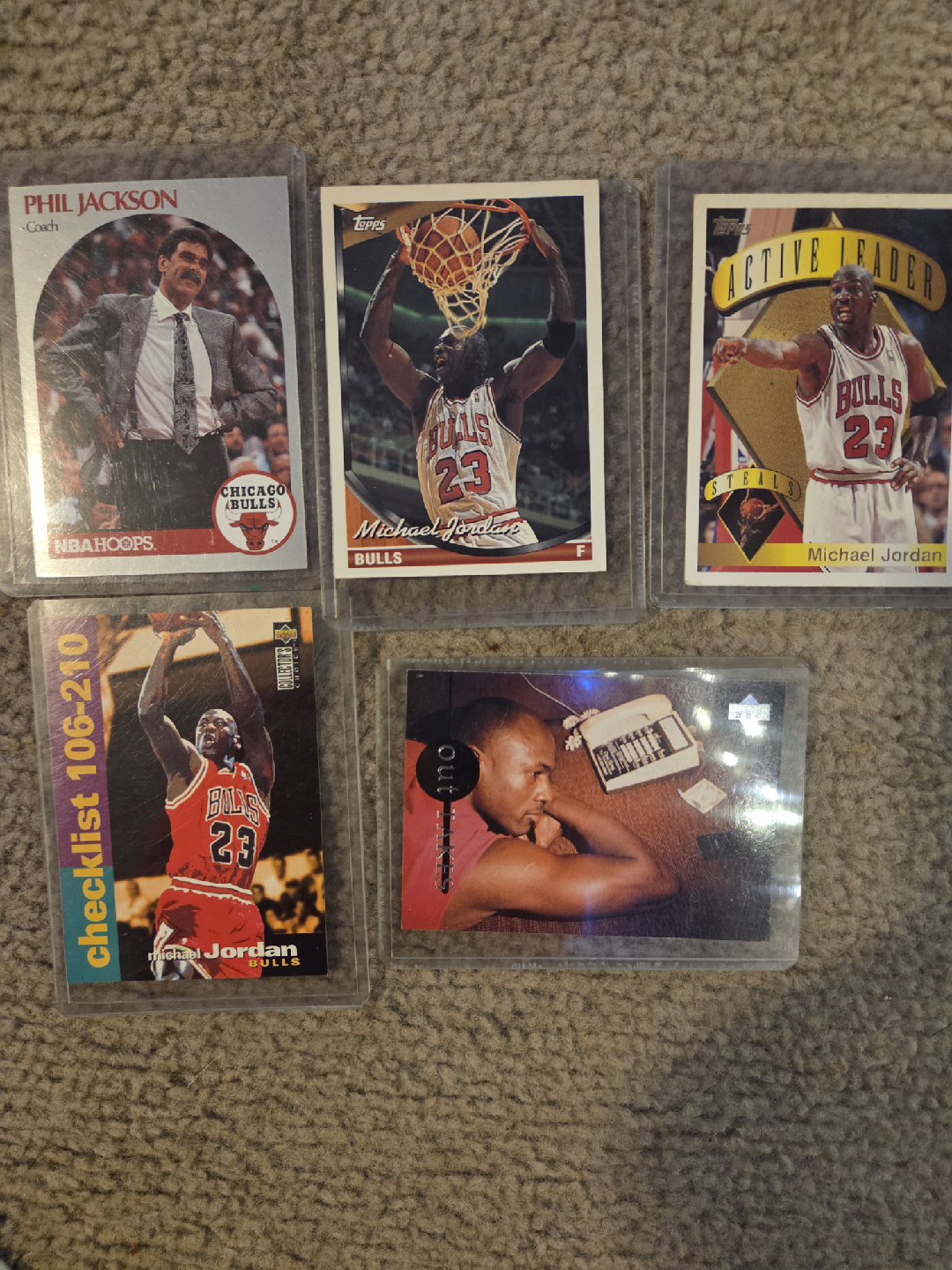 Michael Jordan & Phil Jackson Basketball Cards