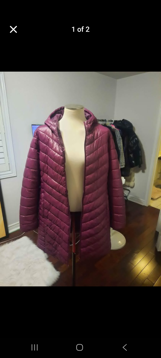 Puffer Coat, Purple